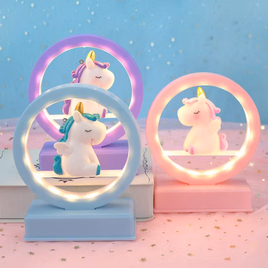 Unicorn Pink Creative Dreamy Kids Cute Birthday Decor Battery LED Night Lights