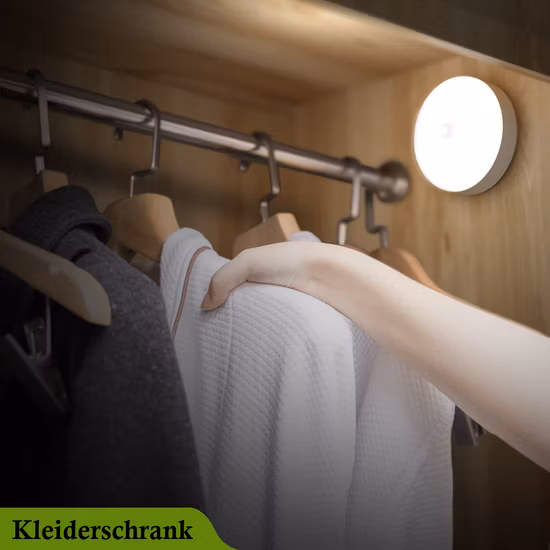 Intelligentes LED-Bewegungssensor-Nachtlicht mit 3AA-Batterie und Haken